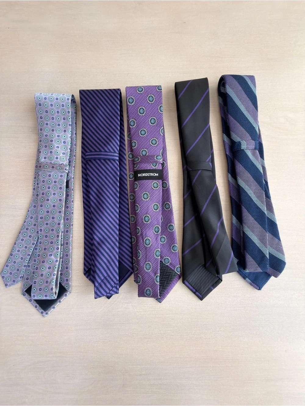 Men's Purple Patterned Ties - Classic Formal Accent